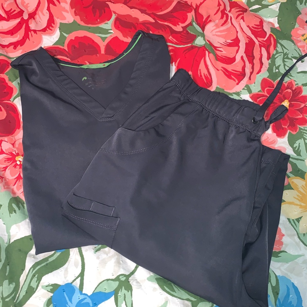 Gray scrub set